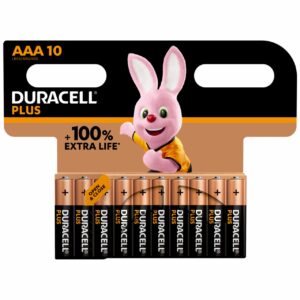 Duracell Plus AAA LR03 Batteries 10 Pack