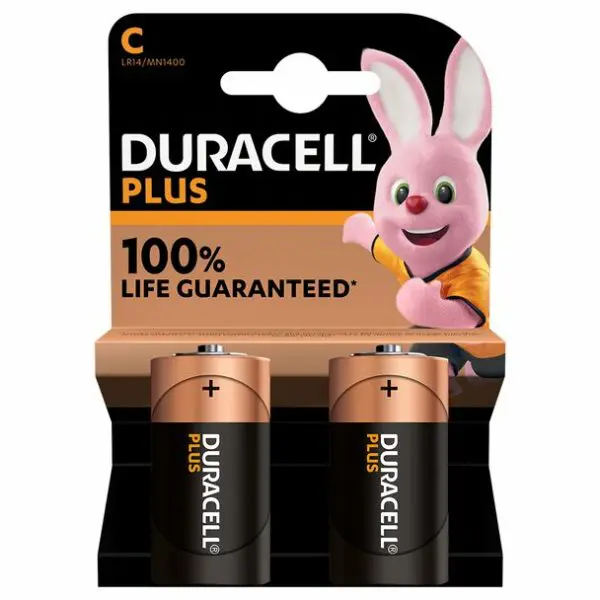 Duracell Plus C LR14 Batteries 2 Pack