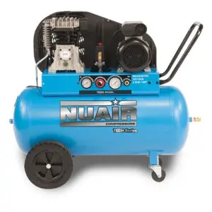 NUAIR 2.2kW/3Hp Air Comp - 100Lt incl Tech Panel From DTC Tools
